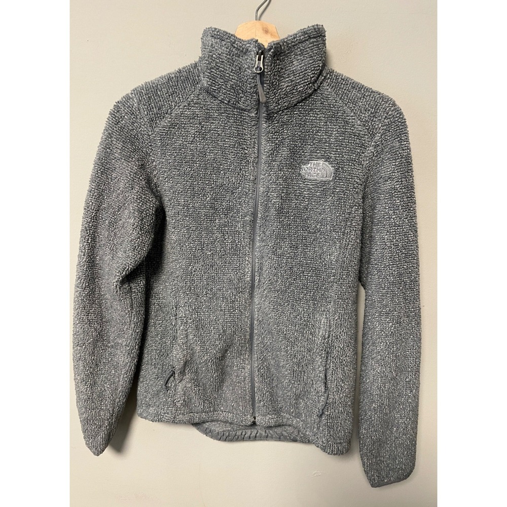 The North Face Osito Fleece Jacket Womens Small Grey Pre-owned Full Zip Soft